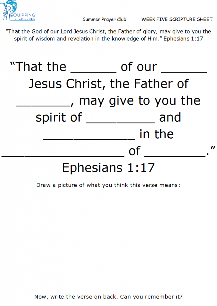 SPCWeek5ScriptureSheet 727x1024 - Praying for the Seven Mountains of Influence